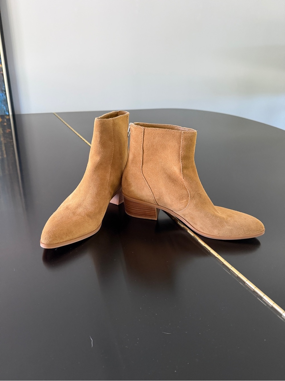 Dolce Vita Tan Suede Ankle Boots